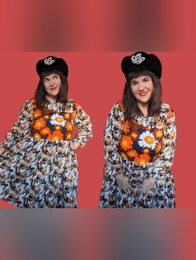 Handmade, Upcycled Halloween Themed Dress Size L